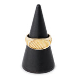 OVAL LOGO PINKY RING - BRASS GOLD