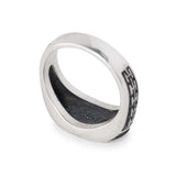 OVAL LOGO PINKY RING - STEARING SILVER