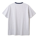 RAISE HELL RINGER SHIRT - ASH/NAVY