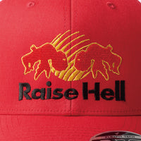 RAISE HELL TRUCKER CAP - RED