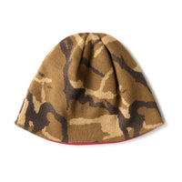 LOGO REVERSIBLE BEANIE - BURGUNDY/COYOTE CAMO