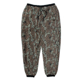 REVERSIBLE NYLON FLEECE PANTS - BLACK/TREBARK