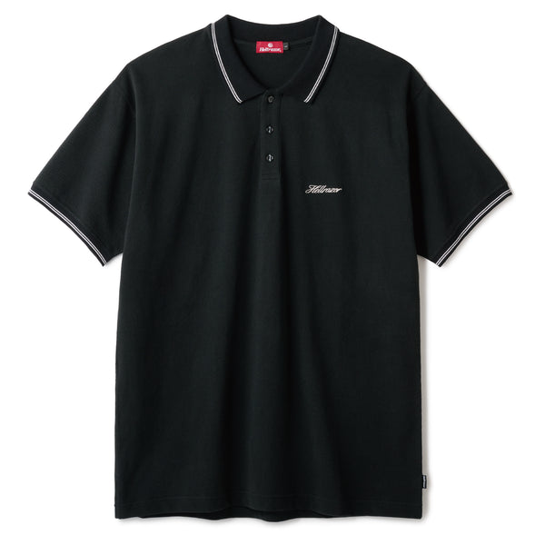 SCRIPT LOGO POLO SHIRT - BLACK