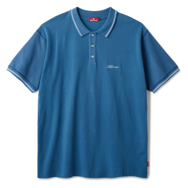 SCRIPT LOGO POLO SHIRT - JADE BLUE