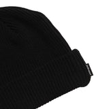 SOLID COTTON BEANIE - BLACK