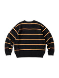 STRIPERIB CREWKNIT - BLACK
