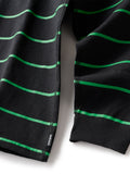 STRIPED HENLEY LS SHIRT - BLACK