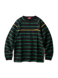STRIPED HENLEY LS SHIRT - BLACK