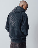LOGO GARMENT DYE HOODIE - BLACK DYE