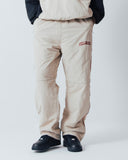 COLLEGE LOGO NYLON PANTS with VENTILATION - BEIGE