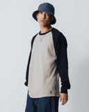 WAFFLE LS SHIRT - BLACK/ARMY GREEN