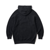 THERMAL PULL OVER HOODIE - BLACK