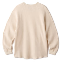 WAFFLE L/S RAGLAN SHIRT - NATURAL