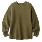 WAFFLE L/S RAGLAN SHIRT - OLIVE