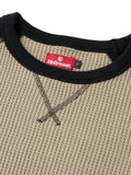 WAFFLE LS SHIRT - BLACK/ARMY GREEN