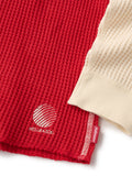 WAFFLE LS SHIRT - NATURAL/DEEP RED