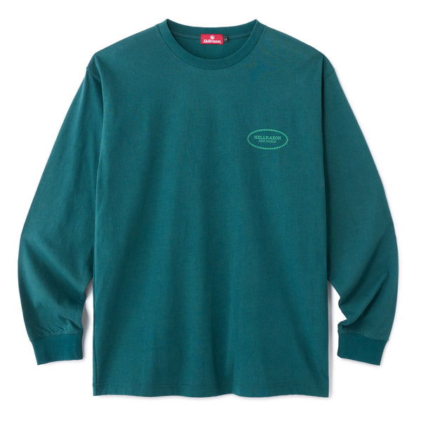 WARDEN LOGO L/S SHIRT - CHROME GREEN