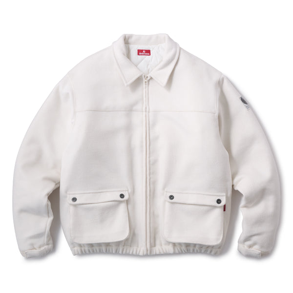 WOOL DONKEY JACKET - OFF WHITE