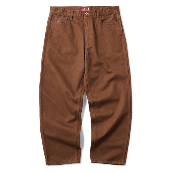 BAGGIE DENIM PANTS - BROWN