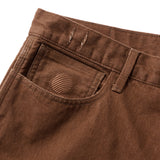 BAGGIE DENIM PANTS - BROWN