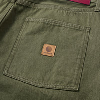 BAGGIE DENIM PANTS - MOS GREEN