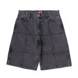 BLOCK DENIM SHORTS "YANKEE" - DARK BLACK