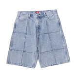 BLOCK DENIM SHORTS "YANKEE" - LIGHT INDIGO