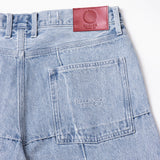 BLOCK DENIM SHORTS "YANKEE" - LIGHT INDIGO