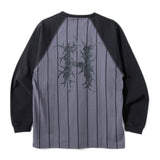BORN H POCKET RAGLAN LS SHIRT - CHARCOAL/BLACK