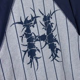 BORN H POCKET RAGLAN LS SHIRT - GREY/NAVY