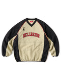 COLLEGE LOGO NYLON PULLOVER JACKET with VENTILATION - BEIGE