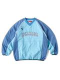 COLLEGE LOGO NYLON PULLOVER JACKET with VENTILATION - SLATE