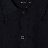 CROSS KNIT SHIRT - BLACK