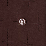 CROSS KNIT SHIRT - BROWN