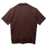 CROSS KNIT SHIRT - BROWN