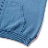 ROPE ZIP SWEATER - SLATE BLUE