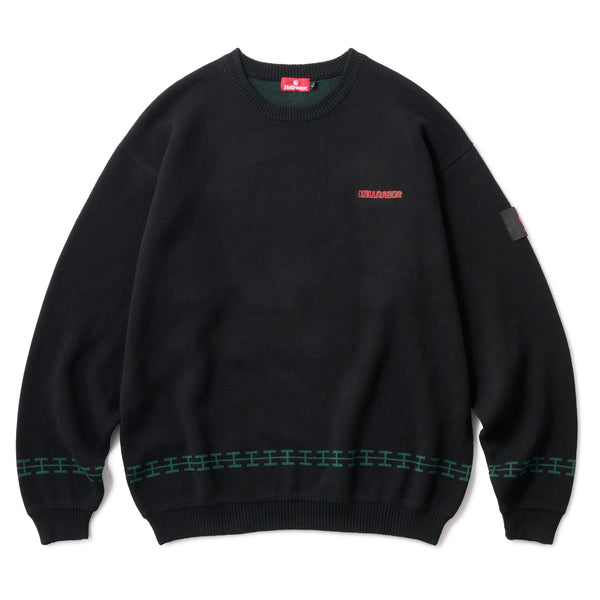 ALL TO MY PEOPLE CREW KNIT - BLACK