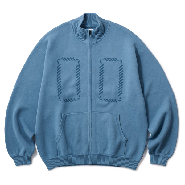 ROPE ZIP SWEATER - SLATE BLUE