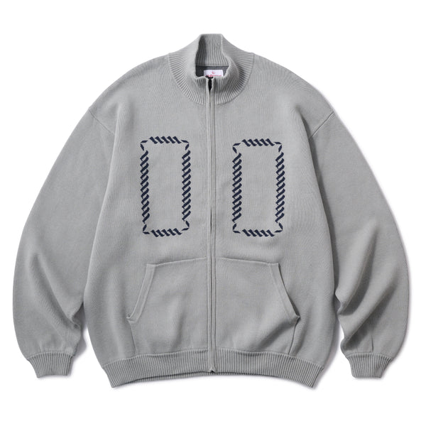 ROPE ZIP SWEATER - GREY