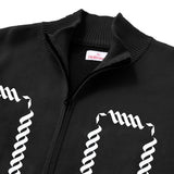 ROPE ZIP SWEATER - BLACK