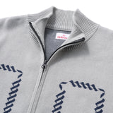 ROPE ZIP SWEATER - GREY