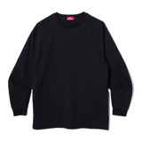 TAKE CARE LAYERED LS SHIRT - BLACK
