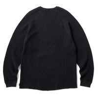 WAFFLE L/S SHIRT - BLACK