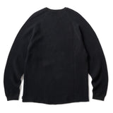 WAFFLE L/S SHIRT - BLACK