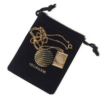 REMEMBER YOU MUST DIE NECKLACE w/ POUCH - BRASS GOLD PLATED