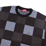 BLOCK CHECK SHIRT - BLACK