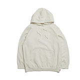 EMB PULLOVER HOODIE - NATURAL