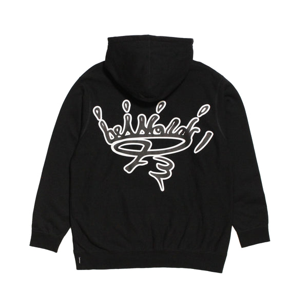 MILK CROWN PULLOVER HOODIE - BLACK