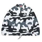 LOGO RIPSTOP COACH JACKET - GREY CAMO