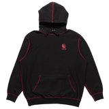 HELLRAZOR x HONDA CIRCLE CORE LOGO HOODIE - BLACK/RED STITCH